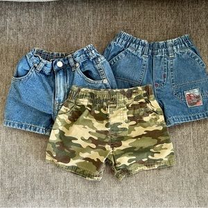 3-6m Blue Jean and Camo Shorts
